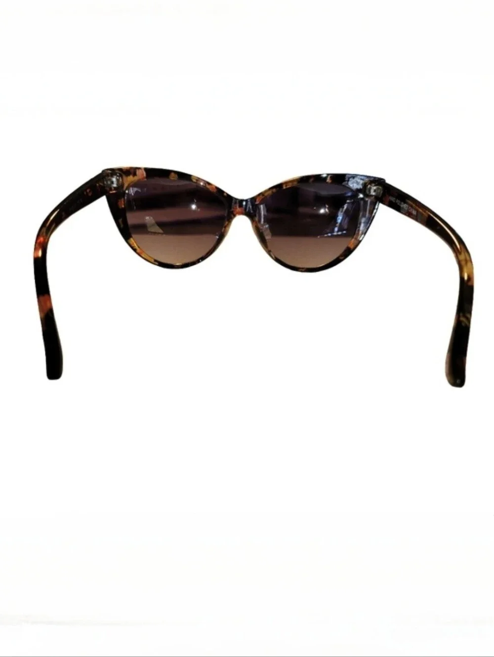 Women's Retro Cat-Eye Tortoise-Shell Sunglasses With Brown Gradient Lenses UV